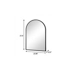 Specchio decorativo HomeRoots 38 con cornice ad arco in metallo nero