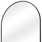 Specchio decorativo HomeRoots 38 con cornice ad arco in metallo nero