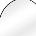 Specchio decorativo HomeRoots 38 con cornice ad arco in metallo nero