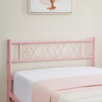 Coolmee Struttura Letto Matrimoniale in Metallo con Testiera e Pediera, Struttura Letto Classica in Metallo con Ornamento in Ferro Battuto