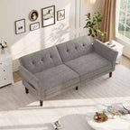 Acekool 89 Divano Letto Futon, Divano Letto Convertibile Moderno con Schienale e Braccioli Regolabili, Divano a 3 Posti