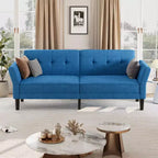 Acekool 89 Divano Letto Futon, Divano Letto Convertibile Moderno con Schienale e Braccioli Regolabili, Divano a 3 Posti