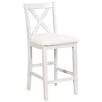 Set da pranzo alto per 4 persone, tavolo da bar in legno con ripiano portaoggetti e 2 sgabelli e 2 sedie per piccoli spazi
