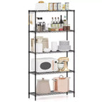 Costway 5-Tier Metal Storage Shelving Unit w/V-Shaped Wire Rack for Home Kitchen Garage