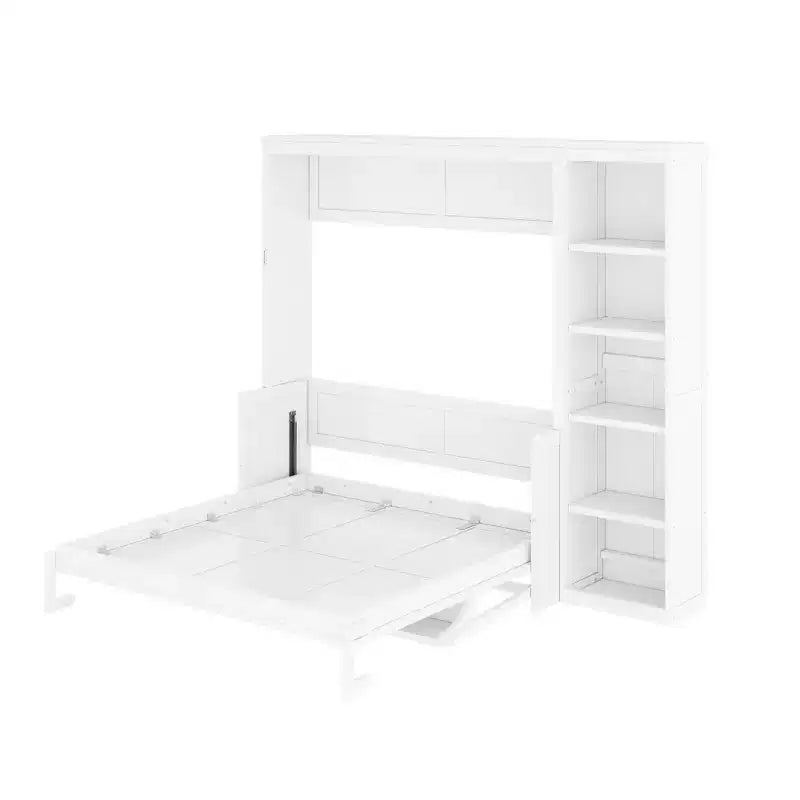 Letto a scomparsa matrimoniale/queen size con libreria, letto a scomparsa in legno con scrivania, letto a scomparsa pieghevole per camera degli ospiti/ufficio