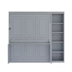 Letto a scomparsa matrimoniale/queen size con libreria, letto a scomparsa in legno con scrivania, letto a scomparsa pieghevole per camera degli ospiti/ufficio