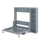Letto a scomparsa matrimoniale/queen size con libreria, letto a scomparsa in legno con scrivania, letto a scomparsa pieghevole per camera degli ospiti/ufficio