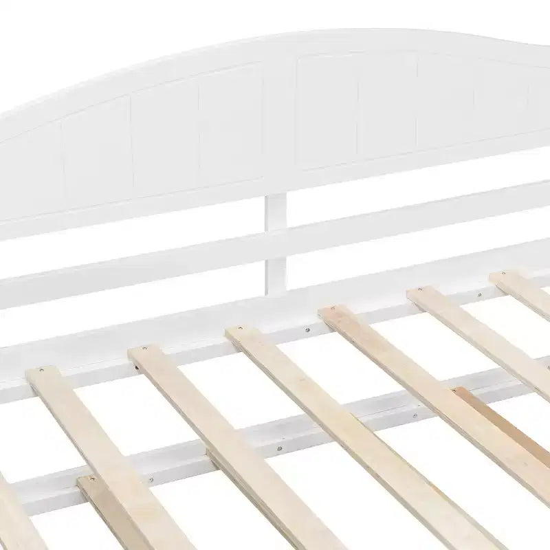 Bellemave Lettino a baldacchino singolo con rotelle, Struttura letto in legno salvaspazio per camera da letto.