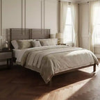 Christopher Knight Home Eunji - Struttura letto moderna in legno di pino con testiera a doghe orizzontali