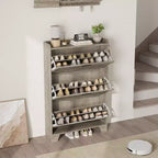 Cassettiera Portascarpe a 3 Ribalte Stile Rustico Mobile Scarpiera Sottile Nascosta Organizer per Scarpe Autoportante Salvaspazio per Ingresso Piccoli Spazi
