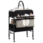 GustoWave Baby Changing Table with Storage,Foldable Diaper Changing Station with 2 Baskets, Height-Adjustable Waterproof Table for Newborns & Infants