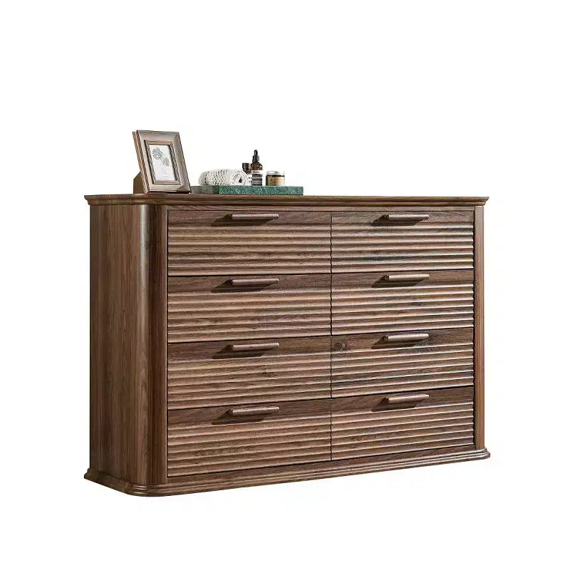 Comò moderno a 8 cassetti per camera da letto, comò ampio 52", cassettiera con profilo curvo per soggiorno o ingresso-Panipeachy