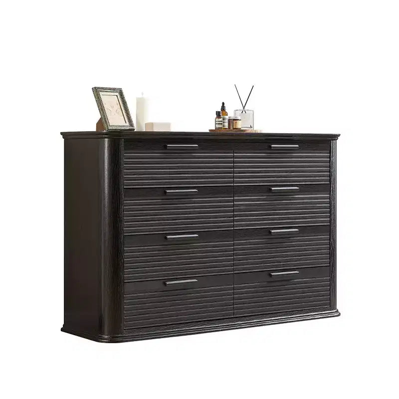 Comò moderno a 8 cassetti per camera da letto, comò ampio 52", cassettiera con profilo curvo per soggiorno o ingresso-Panipeachy