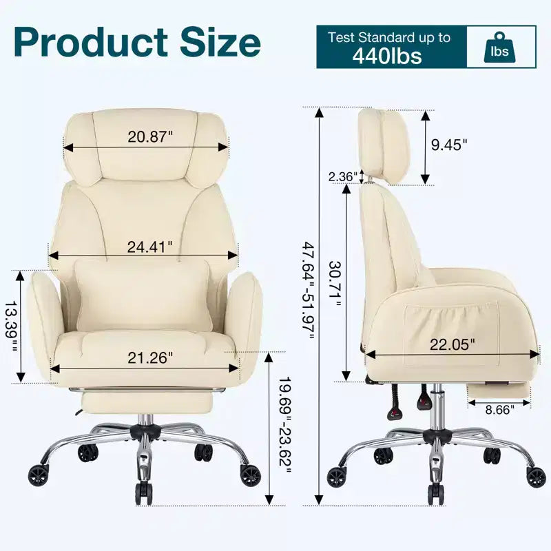 HOFFREE Sedia da Ufficio Girevole Regolabile con Braccioli Ribaltabili, Schienale Reclinabile e Supporto Lombare - Capacità 200 kg, Ideale per l'Home Office