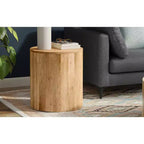 Tavolino contemporaneo Hillmount da 50 cm in legno massello di mango