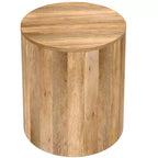 Tavolino contemporaneo Hillmount da 50 cm in legno massello di mango