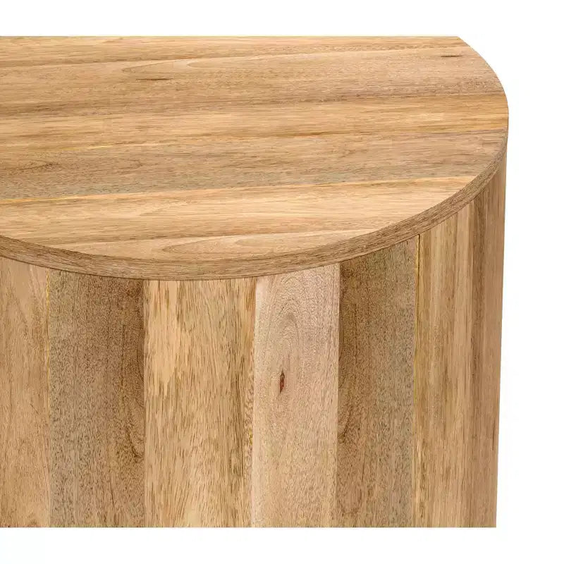 Tavolino contemporaneo Hillmount da 50 cm in legno massello di mango
