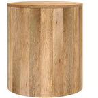 Tavolino contemporaneo Hillmount da 50 cm in legno massello di mango