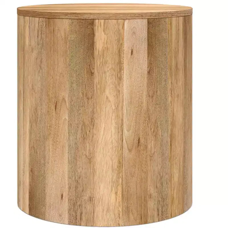 Tavolino contemporaneo Hillmount da 50 cm in legno massello di mango