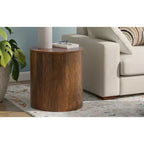 Tavolino contemporaneo Hillmount da 50 cm in legno massello di mango