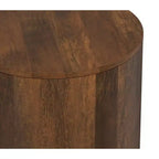 Tavolino contemporaneo Hillmount da 50 cm in legno massello di mango
