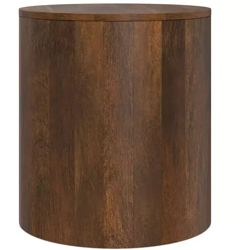 Tavolino contemporaneo Hillmount da 50 cm in legno massello di mango