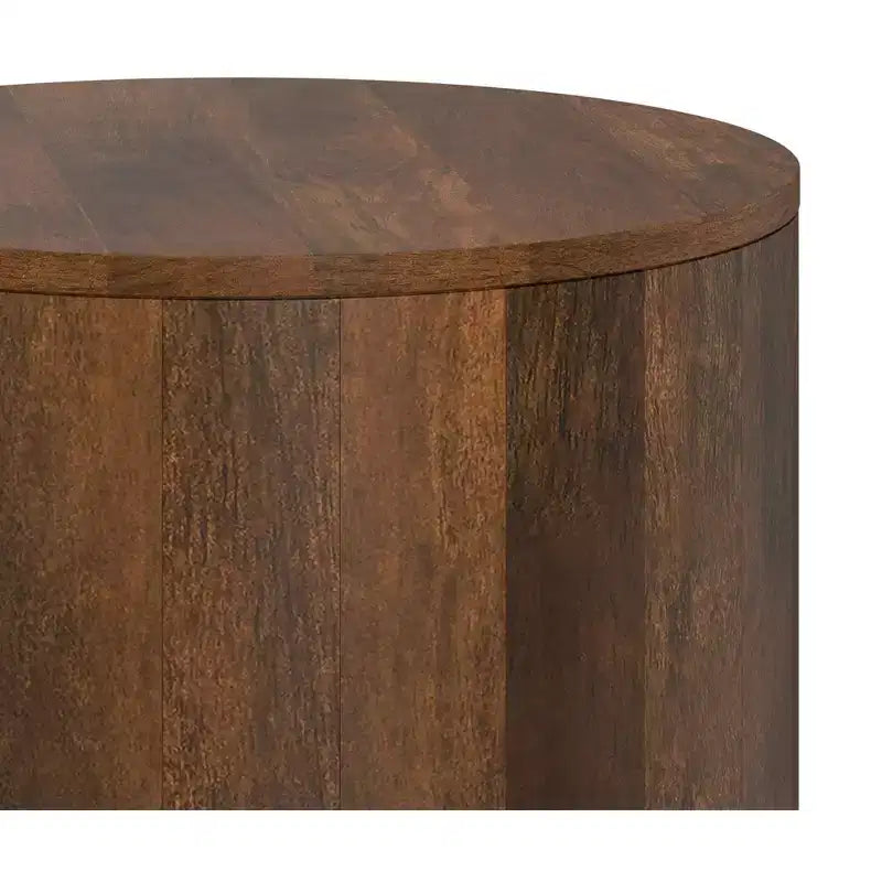 Tavolino contemporaneo Hillmount da 50 cm in legno massello di mango