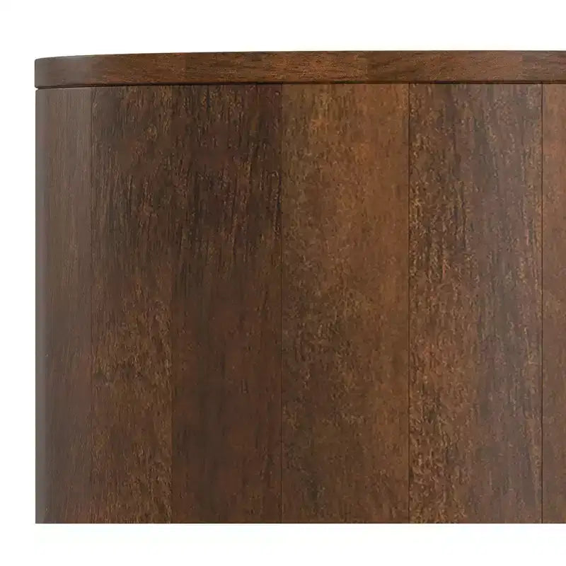 Tavolino contemporaneo Hillmount da 50 cm in legno massello di mango