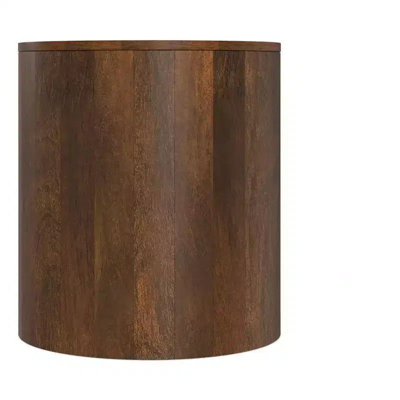 Tavolino contemporaneo Hillmount da 50 cm in legno massello di mango