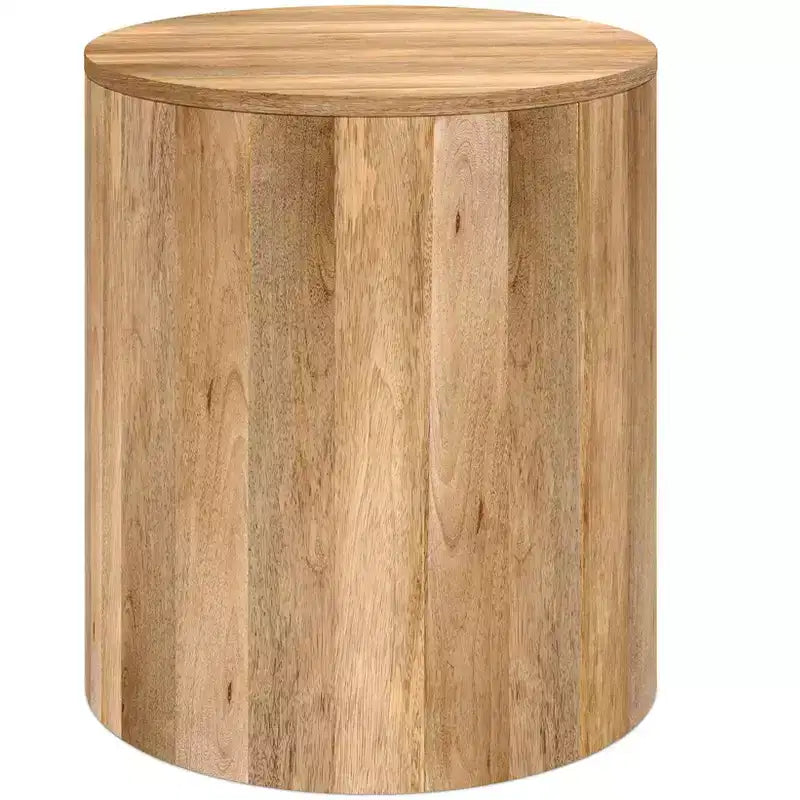 Tavolino contemporaneo Hillmount da 50 cm in legno massello di mango