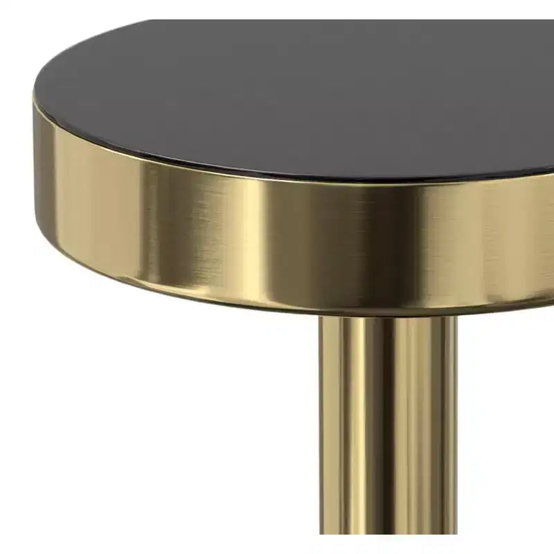 Tavolino Maia Modern Contemporary da 10 pollici in metallo, oro/nero