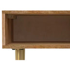 Tavolino quadrato contemporaneo Jovie in legno massello di mango, larghezza 20 pollici, colore naturale