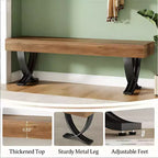 Panca moderna GDFStudio Benson da 60 in legno e metallo