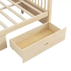 Letto a baldacchino con piattaforma Queen/King Size in legno con cassetti contenitore - ModernLuxe