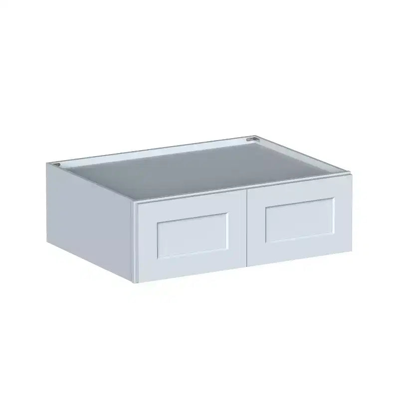 CASAINC Mobile Base per Cucina Shaker con Doppie Ante, 36 L x 12 H x 27 P, Telaio in Legno Massello, Vernice a Bassa Emissione di VOC a Base d'Acqua, Chiusura Ammortizzata, RTA, Grigio Tortora