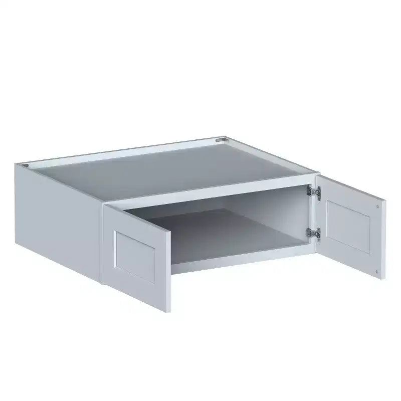 CASAINC Mobile Base per Cucina Shaker con Doppie Ante, 36 L x 12 H x 27 P, Telaio in Legno Massello, Vernice a Bassa Emissione di VOC a Base d'Acqua, Chiusura Ammortizzata, RTA, Grigio Tortora