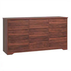 Comò in Legno a 9 Cassetti, Armadio Alto con Contenitori Profondi, Cassettiera Grande con Piano Largo, Comò Contenitore Lungo per Camera da Letto, Soggiorno
