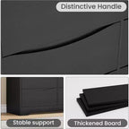 Comò in Legno a 9 Cassetti, Armadio Alto con Contenitori Profondi, Cassettiera Grande con Piano Largo, Comò Contenitore Lungo per Camera da Letto, Soggiorno