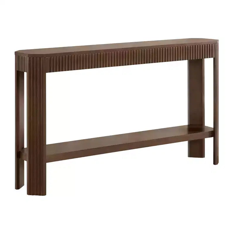 Console en bois massif cannelé 56 pouces