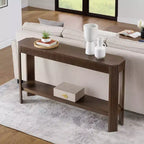 Console en bois massif cannelé 56 pouces