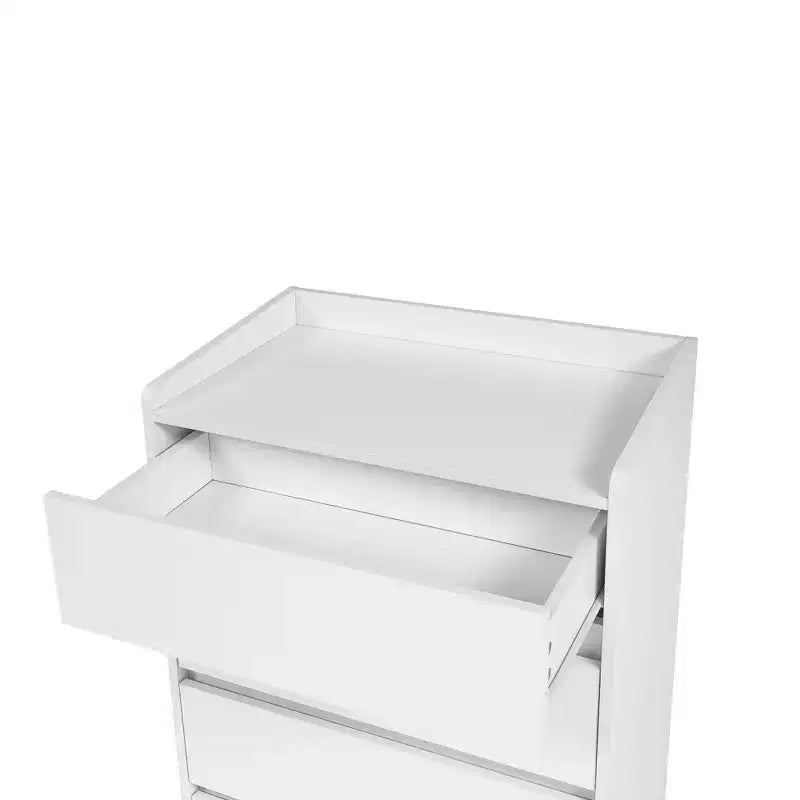 JVNOXK Cassettiera Moderna in Legno a Quattro Cassetti, Cassetti Senza Maniglia, 100% Impermeabile, Struttura Robusta, Adatta per Soggiorno, Camera da Letto, Bianca