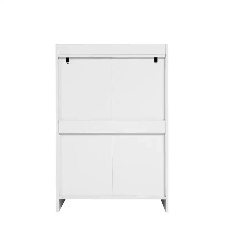 JVNOXK Cassettiera Moderna in Legno a Quattro Cassetti, Cassetti Senza Maniglia, 100% Impermeabile, Struttura Robusta, Adatta per Soggiorno, Camera da Letto, Bianca