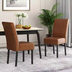 Pertica KD Dining Chair Set of 2, Upholstered, Minimalist Look, for Home Dining