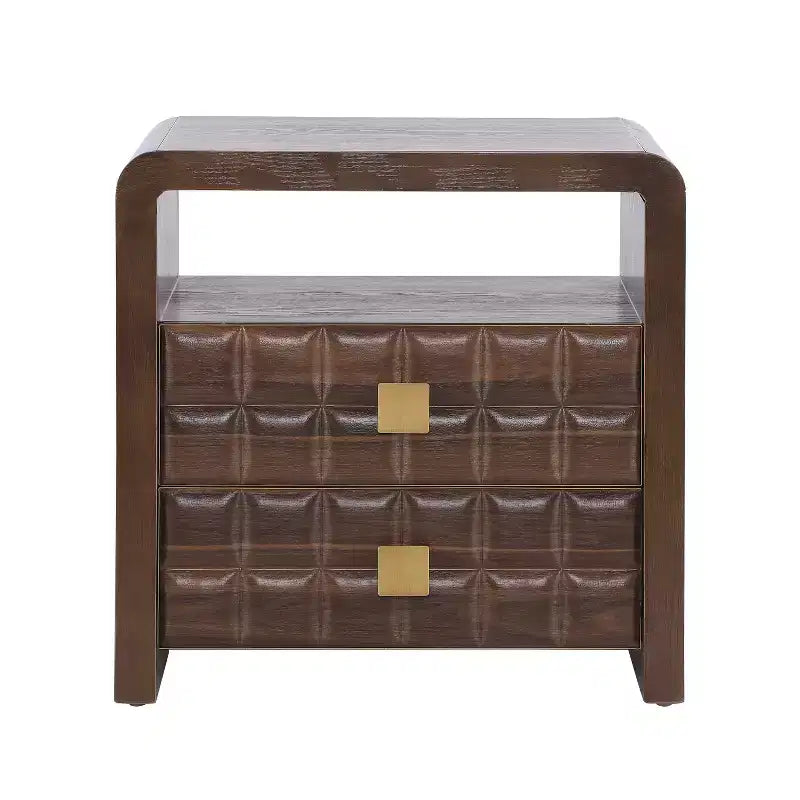 Christopher Knight Home Salome Comodino moderno con 2 cassetti e 1 ripiano aperto