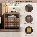 Christopher Knight Home Salome Comodino moderno con 2 cassetti e 1 ripiano aperto