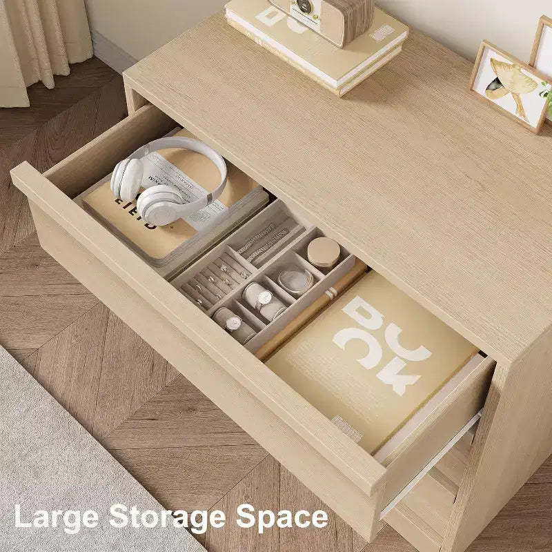 Comò alto moderno a 4 cassetti, mobile contenitore in stile metà secolo per camera da letto, soggiorno e ingresso