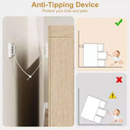 Comò alto moderno a 4 cassetti, mobile contenitore in stile metà secolo per camera da letto, soggiorno e ingresso