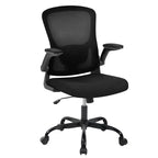 Ergonomic Mesh Office Chair  Adjustable Lumbar Support, Turn over-Up Armrests, High Back Swivel Desk Chair, Comfortable Rolling Executive Task Chair