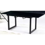 Tavolo da pranzo quadrato allungabile con gambe in metallo e piano in MDF, design moderno salvaspazio per cucina o soggiorno