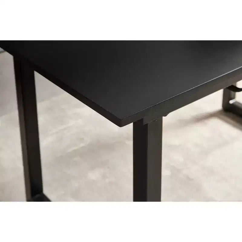 Tavolo da pranzo quadrato allungabile con gambe in metallo e piano in MDF, design moderno salvaspazio per cucina o soggiorno